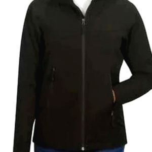 •Women's Sz L Soft, Warm, Water Repellent Jacket w/hood•Black•Kirkland/Costco•